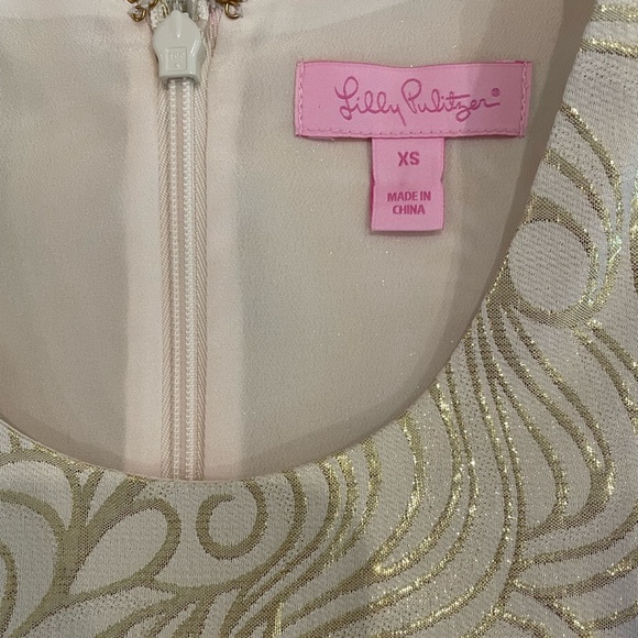 NWOT Lilly Pulitzer XS gold swing dress - Picture 5 of 10